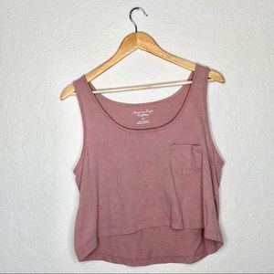 Pink AE Crop Tank Top
